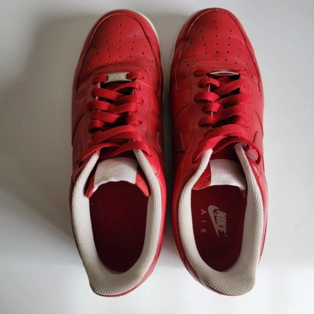 Nike Air Force 1 One 82 Low Men's Shoes Size 10‎ White/Red 315122-661 Lace-Up